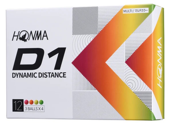 Honma D1 Dynamic Distance Golf Balls Multi Color 1-Dozen