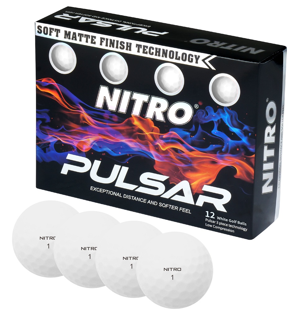 Nitro- 2017 Pulsar Golf Balls White 1-Dozen