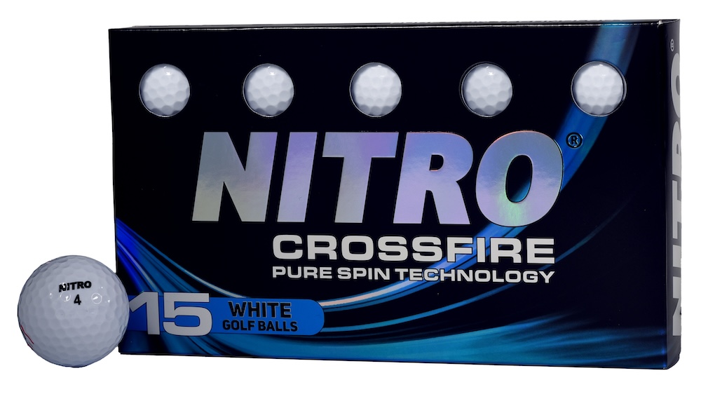 Nitro 2024 Crossfire Golf Balls *15-Pack* [Glossy White]