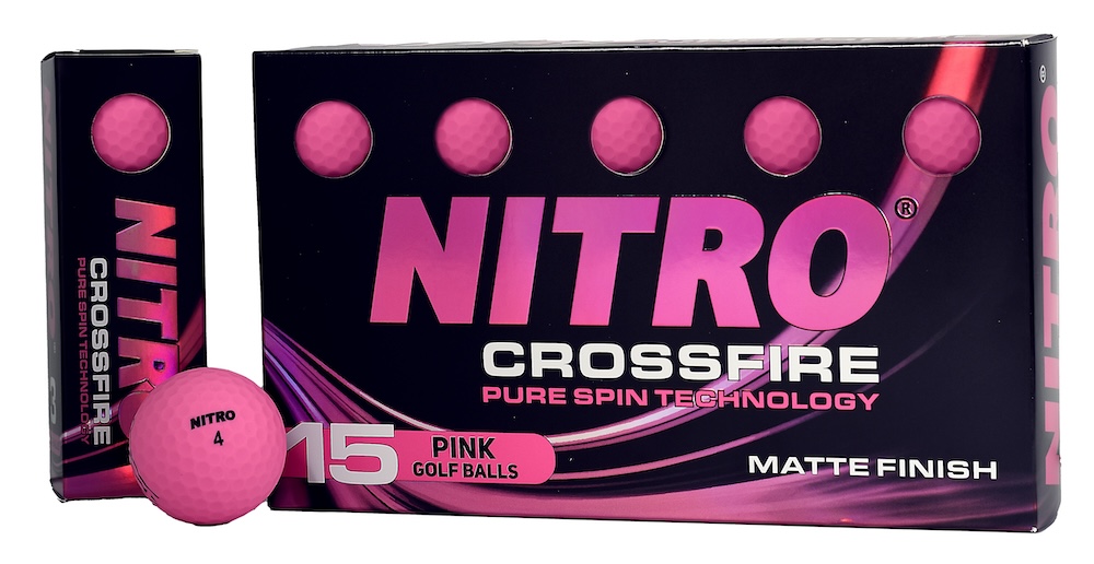 Nitro 2024 Crossfire Golf Balls *15-Pack* [Matte Pink]