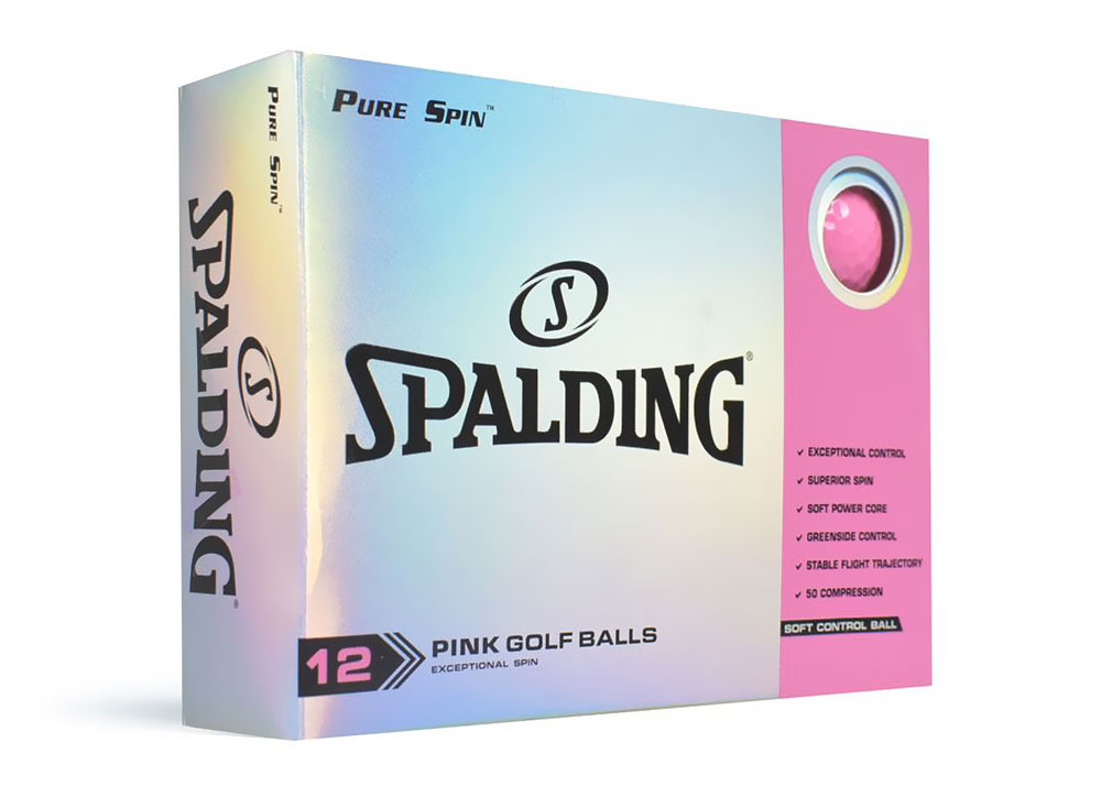 Spalding Ladies Pure Spin Golf Balls Pink