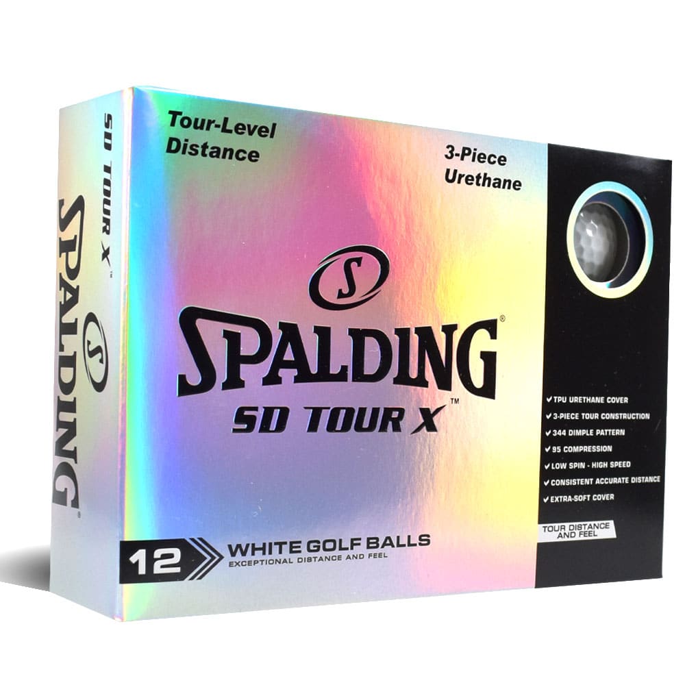 Spalding SD Tour X Golf Balls White