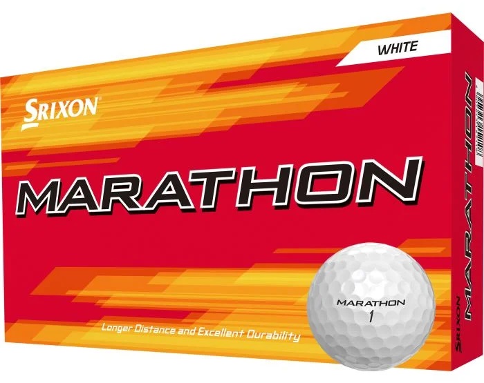 Srixon Marathon 3 Golf Balls [15-Ball Pack] LOGO ONLY White