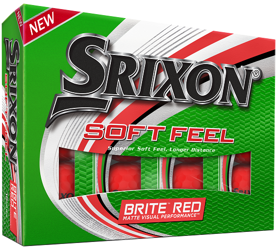 Srixon Soft Feel 12 Brite Golf Balls Red