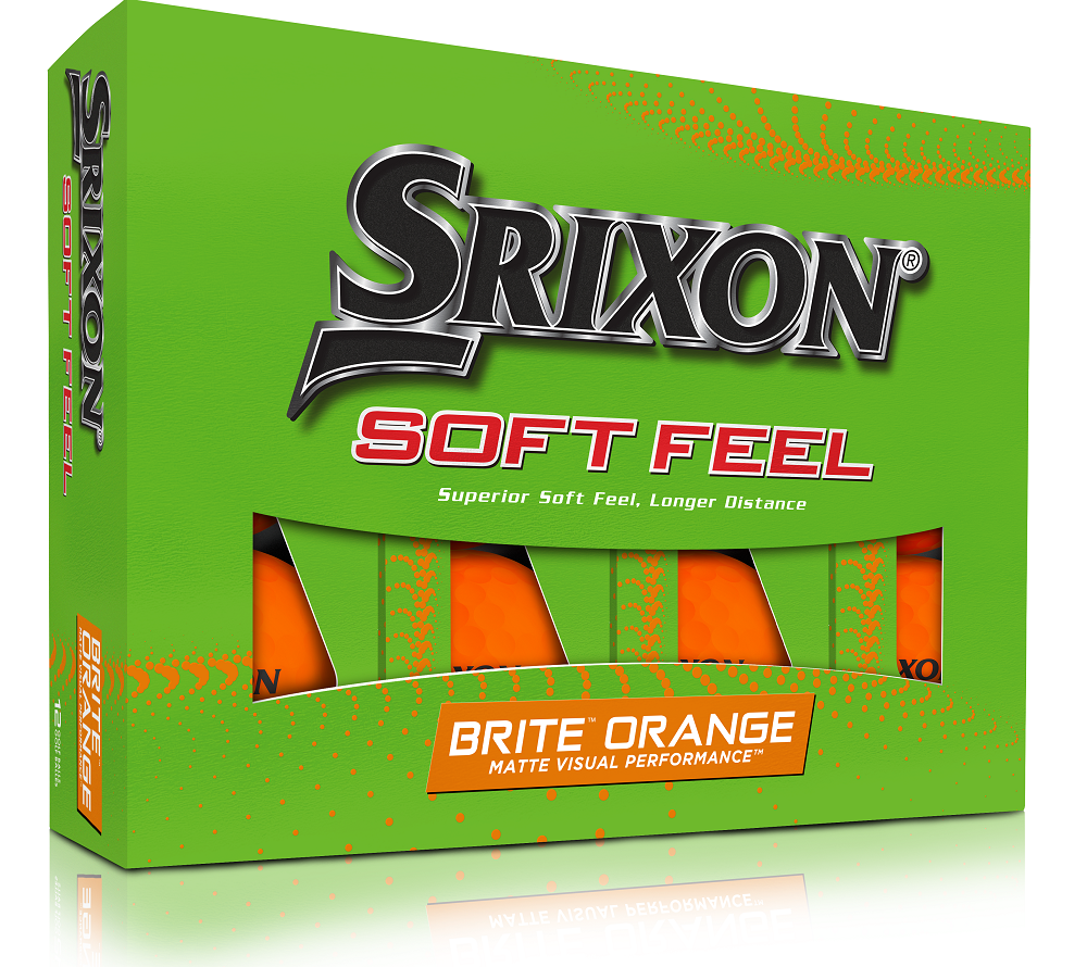 Srixon Golf Soft Feel 13 Brite Golf Balls 1-Dozen *Orange* *LOGO ONLY*