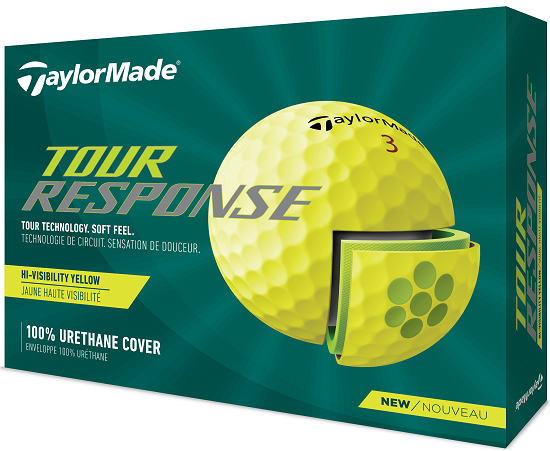 TaylorMade Tour Response Golf Balls LOGO ONLY Yellow