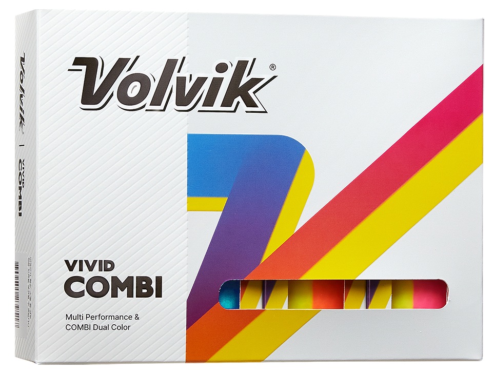 Volvik Vivid Combi Golf Balls Assorted 1-Dozen