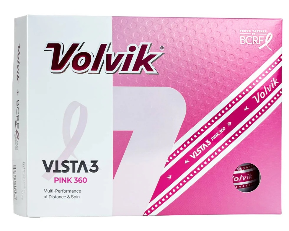 Volvik Vista3 Prism 360 BCRF Golf Balls 1-Dozen Pink