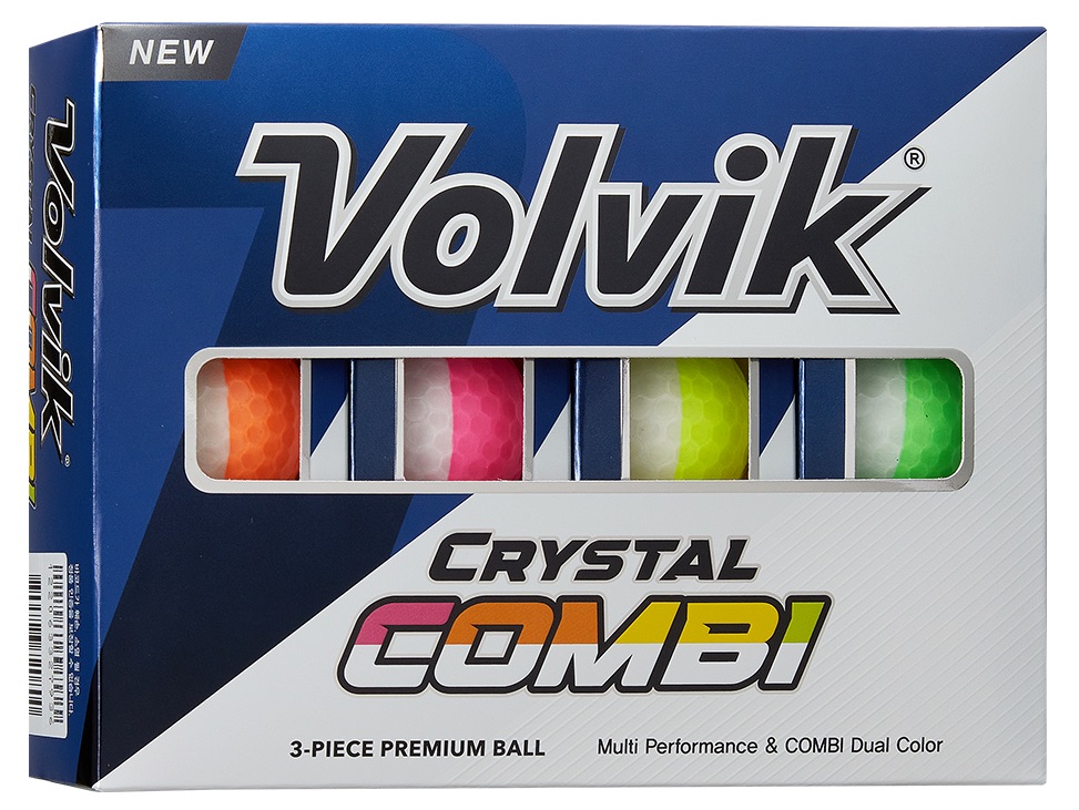 Volvik Crystal Combi Golf Balls 1-Dozen Assorted