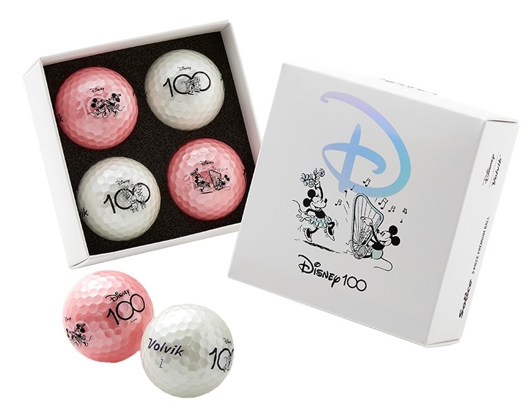 Volvik Vivid Disney Golf Balls [4-Ball] Pink/White