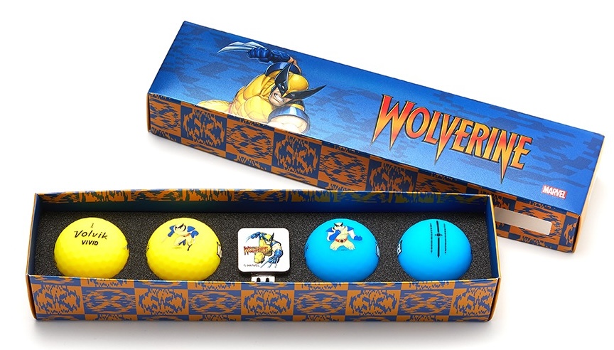 Volvik Marvel Edition Wolverine with Hat Clip Ball Marker *4-Pack *