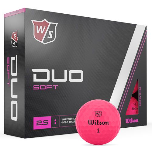 Wilson Staff Duo Soft Golf Balls Pink 1-Dozen