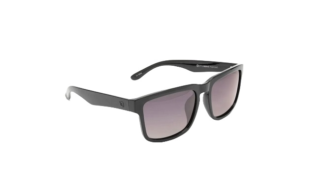 Optic Nerve Mashup XL Shiny Black w/ Polarized Gradient Smoke Lens Silver Mirror