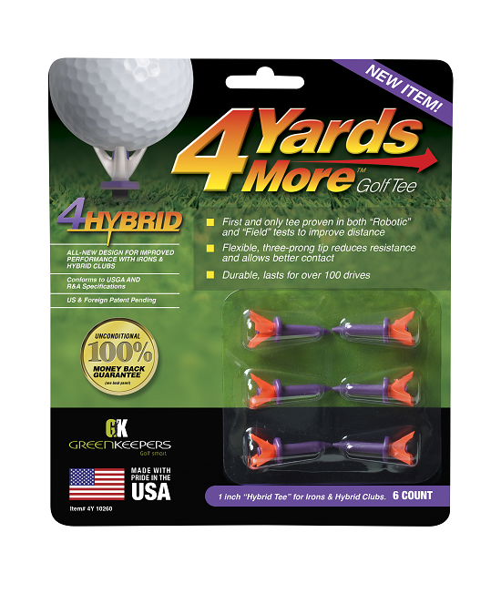 4 Yards More Golf 4Hybrid Golf Tees (6 Pack)