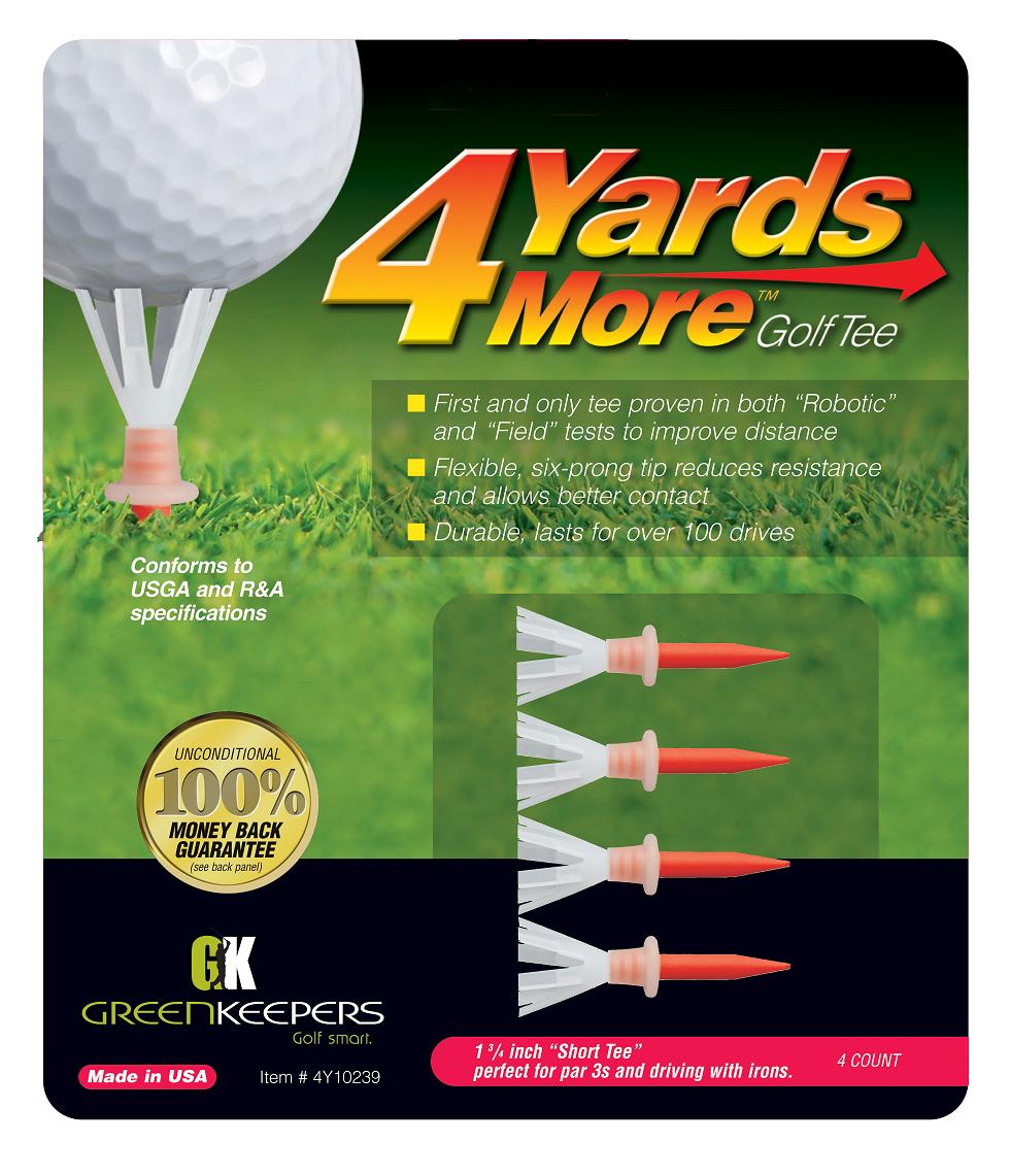 4 Yards More Golf Plastic Tees