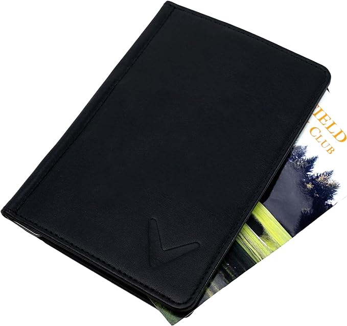 Callaway Golf Bifold Leather Scorecard Holder Black