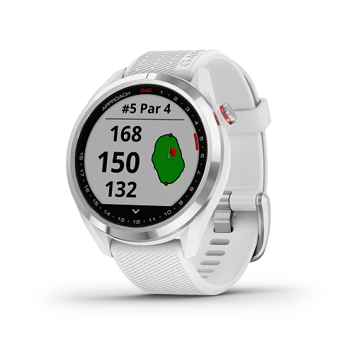 Garmin Golf Approach S42 GPS Watch Stainless Steel/White