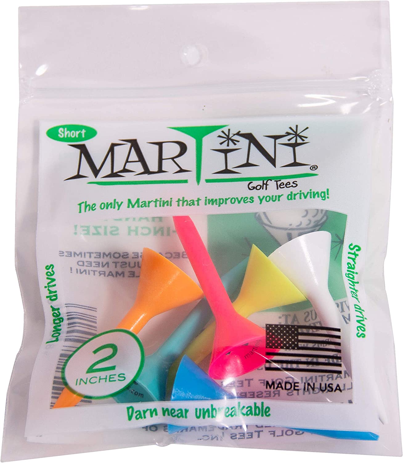 Martini Tees 2" Golf Tees (6 Pack)