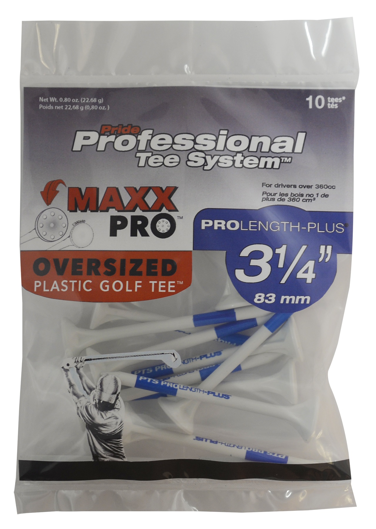 Pride Golf MaxxPro Oversized Plastic Tees (10 Pack)