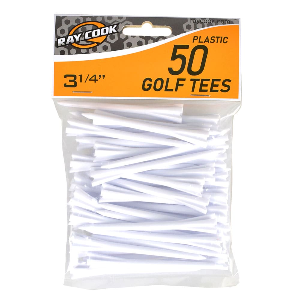 Ray Cook Golf 3 1/4"Plastic Tees (50 Blister Pack)