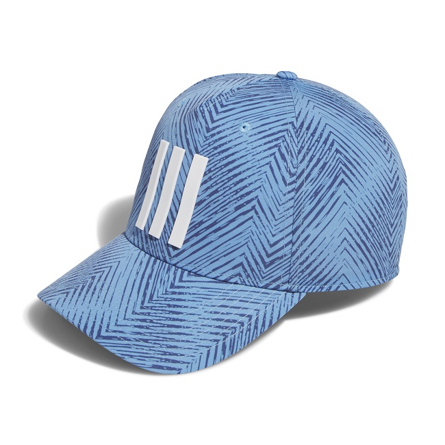 Adidas Golf Tour 3-Stripes Printed Hat Semi Blue Burst One Size