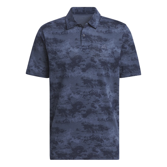 Adidas Golf Go-To Printed Mesh Polo Collegiate Navy Large