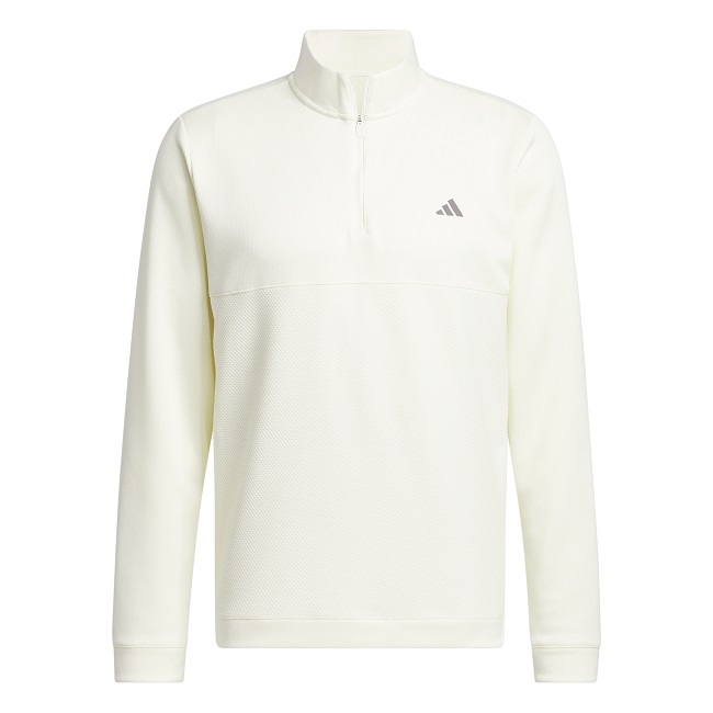 Adidas Golf Ultimate365 Textured Quarter-Zip Top Ivory Extra Large