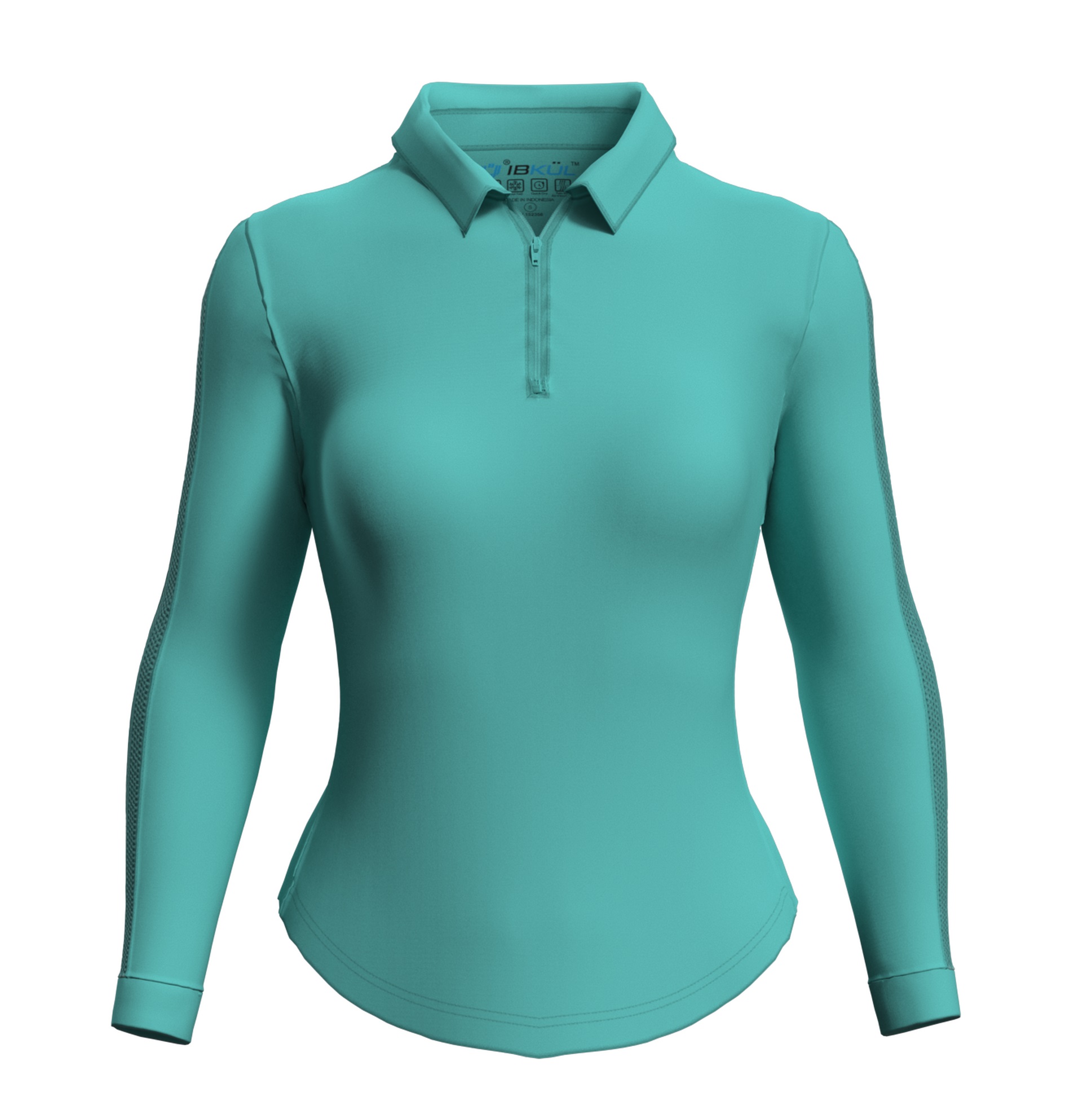 IBKUL Golf Ladies Long Sleeve Zip Polo