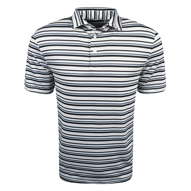 Snake Eyes Golf- '24 Stripes Polo Black Multi XXL