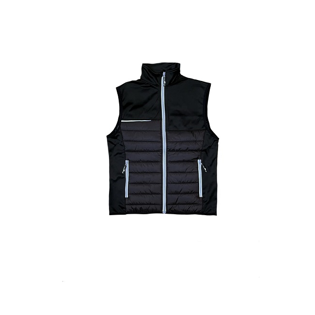 The Weather Company Golf Quilted Vest Black/Silver XXL