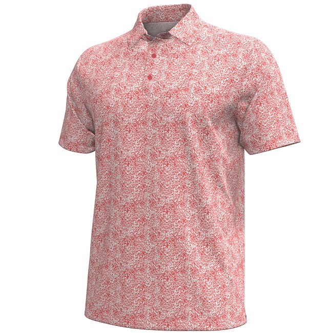 Under Armour Golf Playoff 3.0 Azalea Print Polo Coho Extra Large