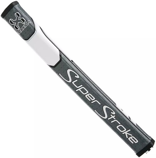 SuperStroke Golf Traxion Flatso 1.0 Putter Grip Gray/White