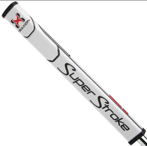 SuperStroke Golf Traxion Flatso 1.0 Putter Grip White/Red/Gray