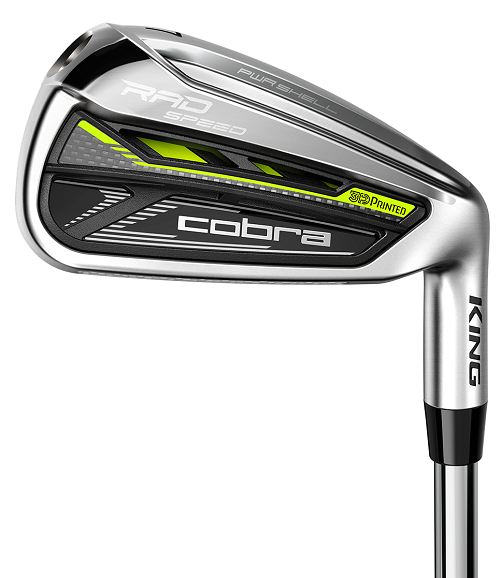 Pre-Owned Cobra Golf King Radspeed Iron Set Steel MLH Stiff 5-PW/GW Irons [KBS Tour 90 Steel] *Like New* LEFT HAND